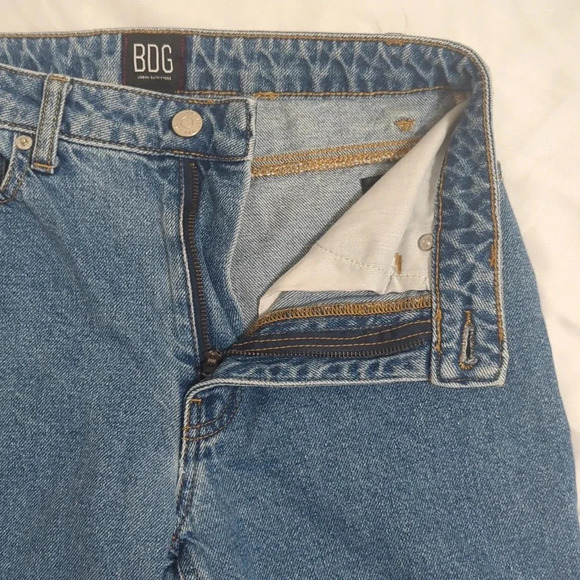 Urban Outfitters BDG Byron Spliced Denim Joggers, Color Blue/Black Size 24 - Picture 11 of 15